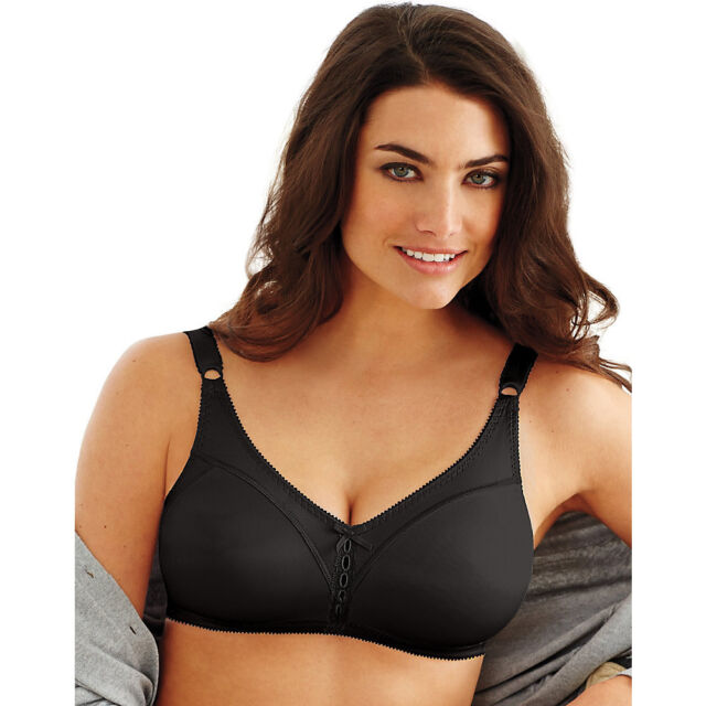 Bali 3820 Double Support Wirefree Bra 42C Black