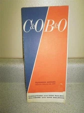 C&O / B&O PASSENGER SERVICE TIMETABLE JANUARY 25, 1970- GOOD- H22