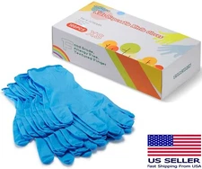 100 XS Nitrile Disposable Gloves Powder Free, Food Grad for Kids Children Glove