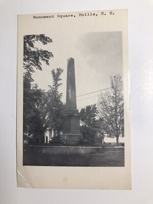 Vintage 1930 Monument Square Hollis New Hampshire RPPC Postcard