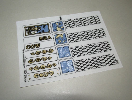 New Lego Movie Original Unused Sticker Sheet from Metalbeard's Sea Cow Set 70810