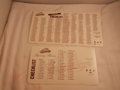 2001 PLAYOFF ABSOLUTE MEMORABILIA PROMO DEALER SHEET ''NEW'' PLUS SIGNING BONUS