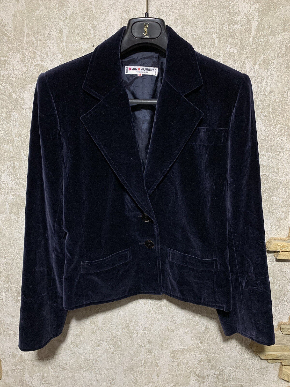 Giacca blazer vintage Saint Laurent Rive Gauche velluto taglia 38