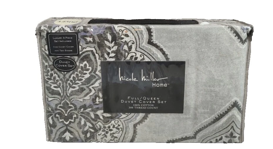 100% Algodón Floral Nicole Miller llenar Fundas de edredón y Juegos de Cama