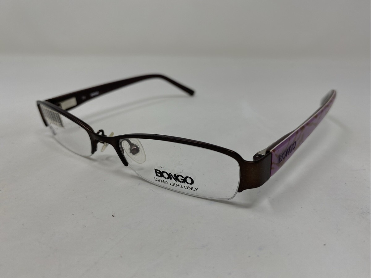 Bongo B VAL BRN 49-16-135 Brown Metal Half Rim Eyeglasses