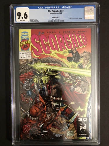 Scorched #3 3/22 Image Comics CGC Graded 9.6 Todd McFarlane X-Men 1 Homage