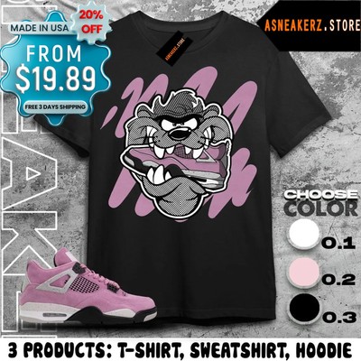 Shirt To Match AJ 4 Orchid Sneaker Matching Tee Tune Squad Taz T-Shirt