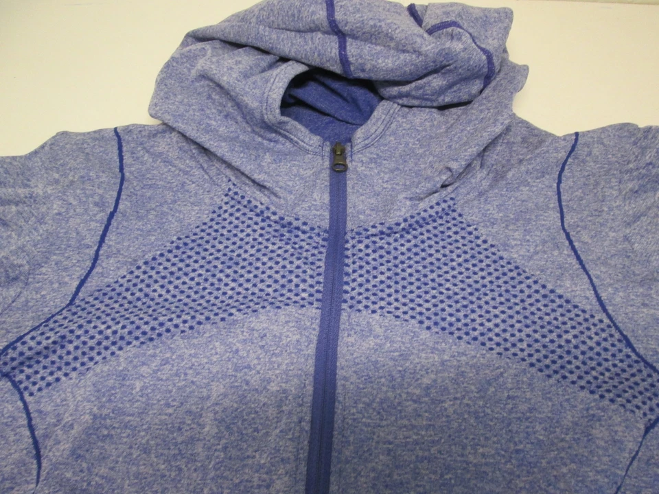 Sudadera con Capucha Zella Mujer Talla L Azul Cremallera Completa Bolsillos Manga Larga Elastizada Activa Foto 4 de 4