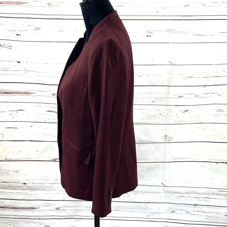 Talbots Petite Women’s Blazer Burgundy Italian Wool Luxury Collection ...