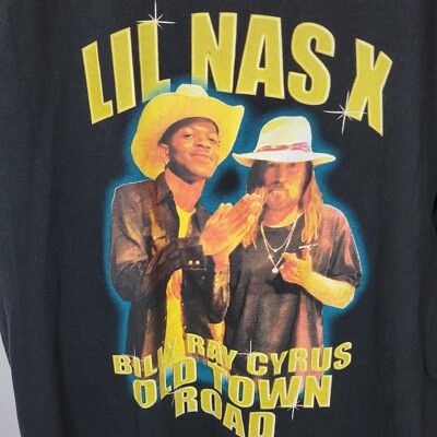Lil Nas X Billy Ray Cyrus Old Town Road Shirt The Thread Shop Medium Rap Tee