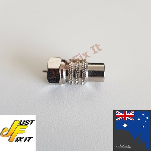 F Male Plug To RCA Female Adapter Input Connection Plug Casing Material Metal - Bild 1 von 3