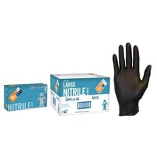 Safety Zone GNPR-MD-BK Black Nitrile Powder Free Gloves 100 Per Box