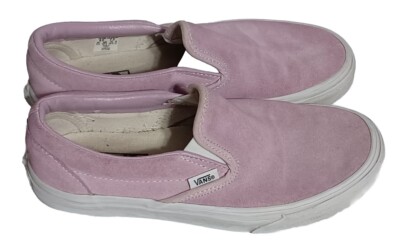 Vans Off The Wall Light Purple Suede Slip On Shoe Mens Size