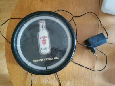 Smirnoff Ice Drink Vodka Mix Leuchtreklame Werbelampe Leuchte Werbung Bar blau 