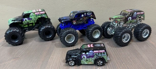 Vintage Lot of 3 Grave Digger Son-uva Grave Digger Monster Jam and Panel truck