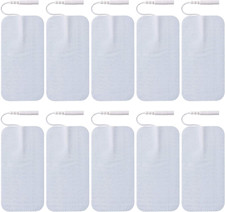 10 Pieces Large Electrode Pads - Premium Reusable TENS Unit Pads with Standard 2