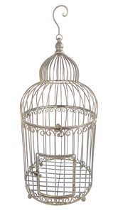 Détails Sur Style Ancien Cage à Oiseaux à De Fleur Décorative Marron Art Nouveau Metallkäfig