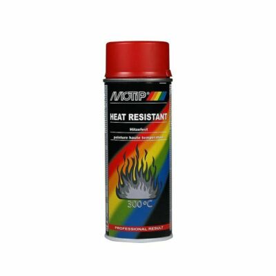 Motip Red Heat Resitant Spray Paint 400ml - Professional Quality - M04040