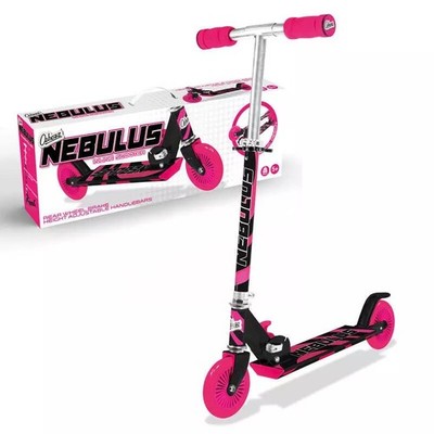 Ozbozz Nebulus Pink & Schwarz Chrom Oberfläche 2 Räder faltbar TX Kinder Roller