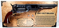 Placa de exhibición de pared para revólver Colt Walker 1847 pistola estante mancha oscura 683