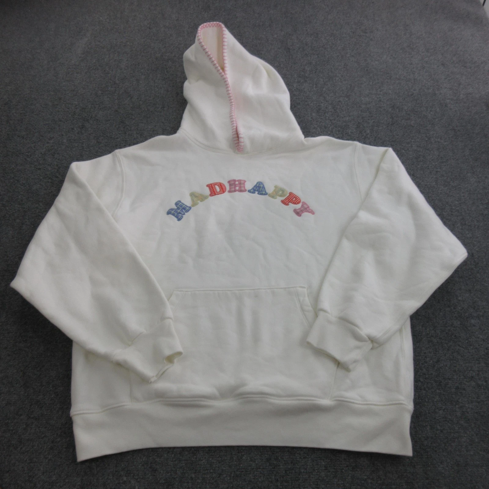Madhappy Hoodie Sweatshirt Womens Large White Heavyweight Fleece Patchwork Vanna
Opens in a new wind