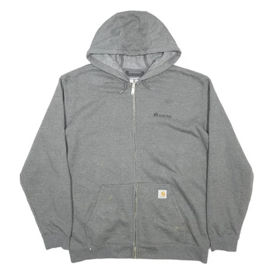 CARHARTT Sweat à Capuche Homme Gris Kirby Full Zip XL Coton Mélangé - Photo 1/4