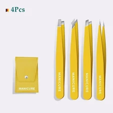 Eyebrow Tweezers Eyebrow Clip 4 pcs/Set Hair Beauty Pluckers Stainless Steel