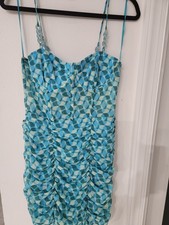 Zara Draped Printed Corset Dress Size S