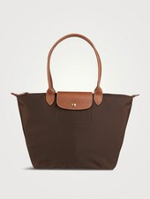 LONGCHAMP LE PLIAGE Tote Travel Shoulder Bag Nylon Handbag Large Brown L