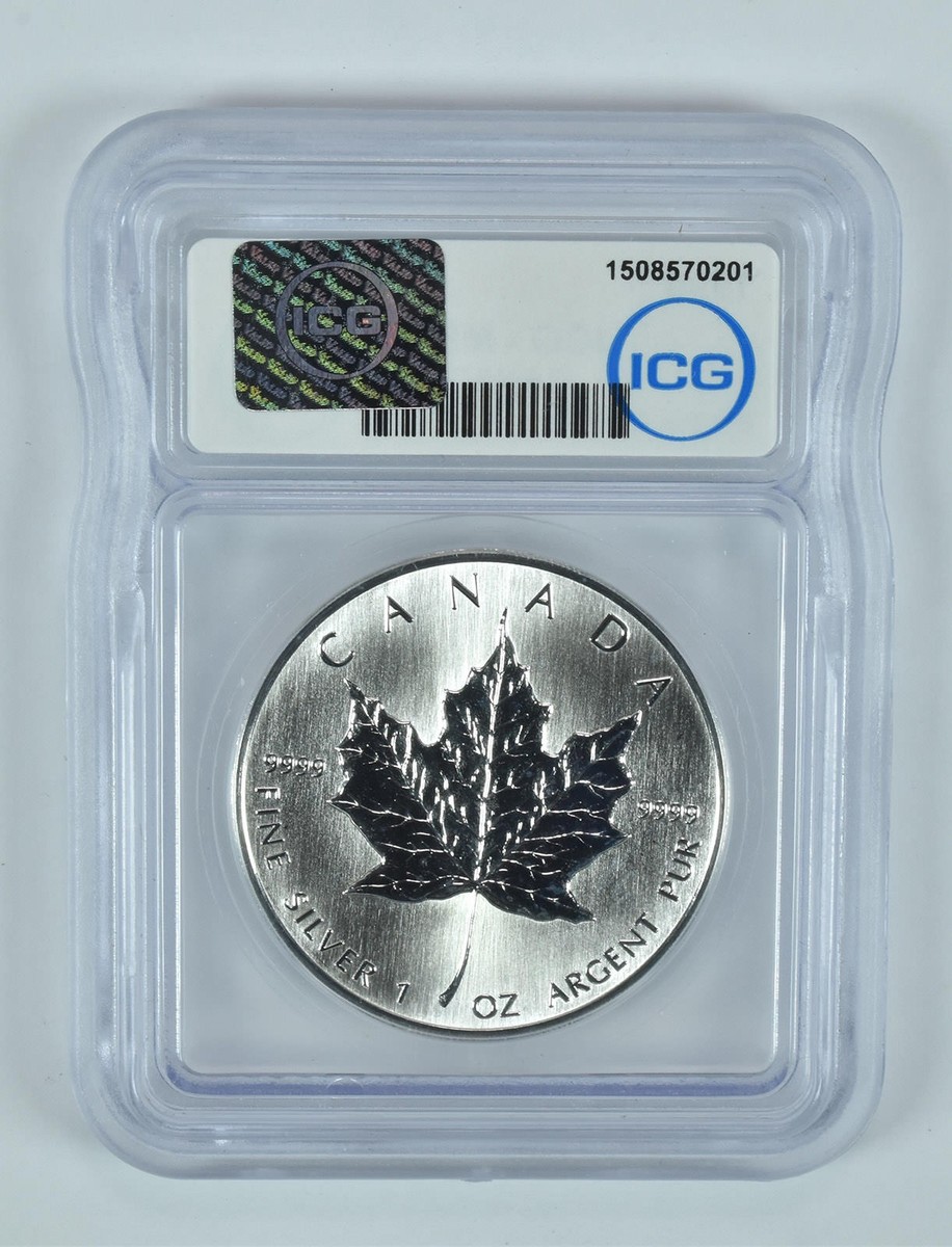 1990 Canada 5 Dollars Silver Maple Leaf MS69 ICG | eBay