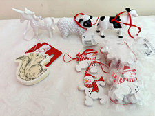 Christmas Xmas Hanging Decorations Sheep Cow Unicorn Squirrel Snowman Snowflake