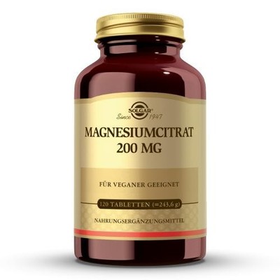 SOLGAR Magnesium Citrat 200 mg Tabletten 120 ST