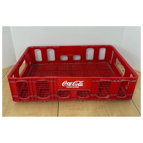 Vintage Coca-Cola Red Plastic Soda Crate Delivery Tray Property of CCCBC Logo