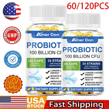 Probiotics 100 Billion CFU Potency Digestive Immune Health 60/120 Caps DIGESTIV
