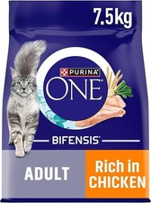 Purina ONE Bifensis Adult Dry Cat Food Chicken 7.5kg Bag 5.64 per kilo