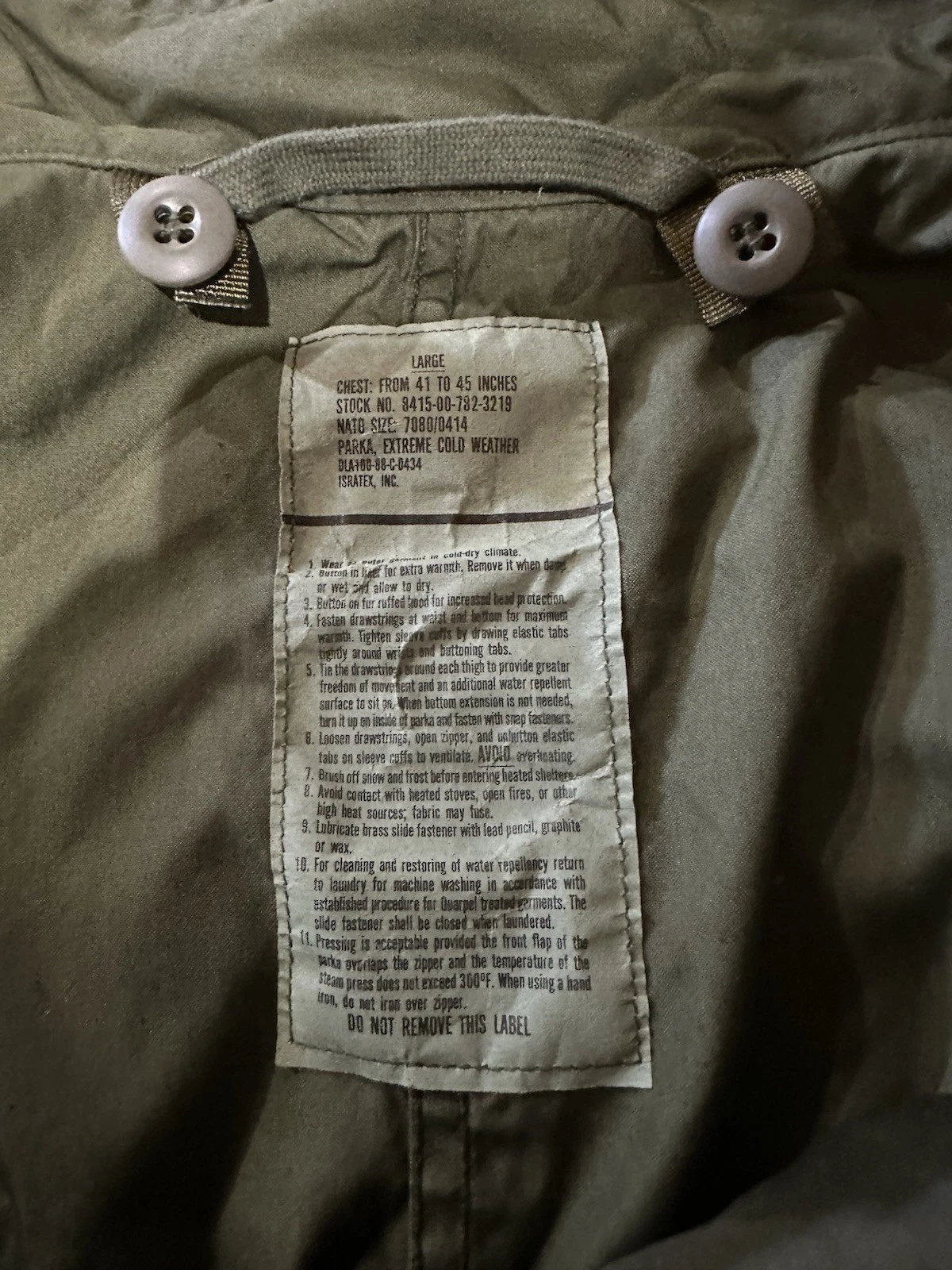 Vintage USGI M-65 Fishtail Parka Shell & Hood w/ Rothco Liner - Size Large image 4