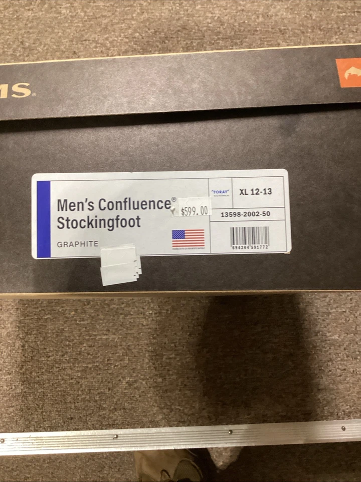 Simms Confluence Stocking Foot Wader Mens XL 12-13 - Immagine 3 di 3