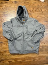 Timberland PRO Gritman Men's Fleece lined Canvas Hooded Work Jacket 2X Gray NWT