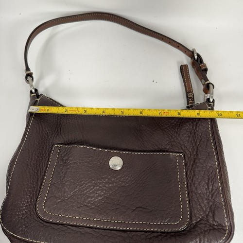 Coach Chelsea Brown Pebbled Leather Shoulder Bag F10890 - Picture 11 of 14
