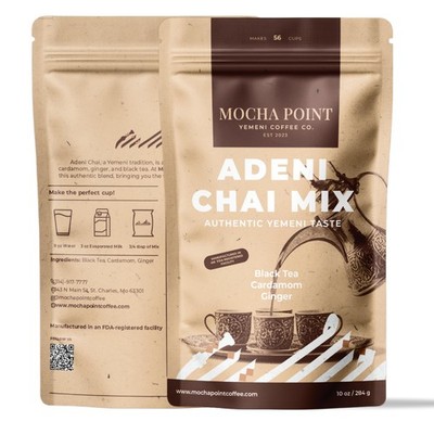 Mocha Point Adeni Chai Mix   Natural Black Tea with Ginger & Cardamom   Authe...
