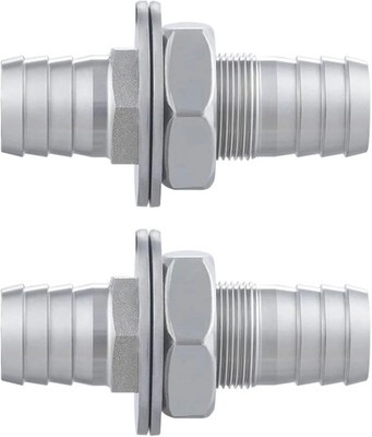 5/8 Hose Barb Thru-Bulk Bulkhead Fitting304 Stainless Steel Straight Hex Union