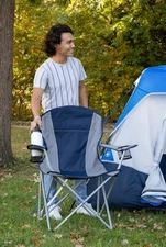 Ozark Trail Oversized Quad Camping Chair With Cup Holders And Quick-Pack Strap