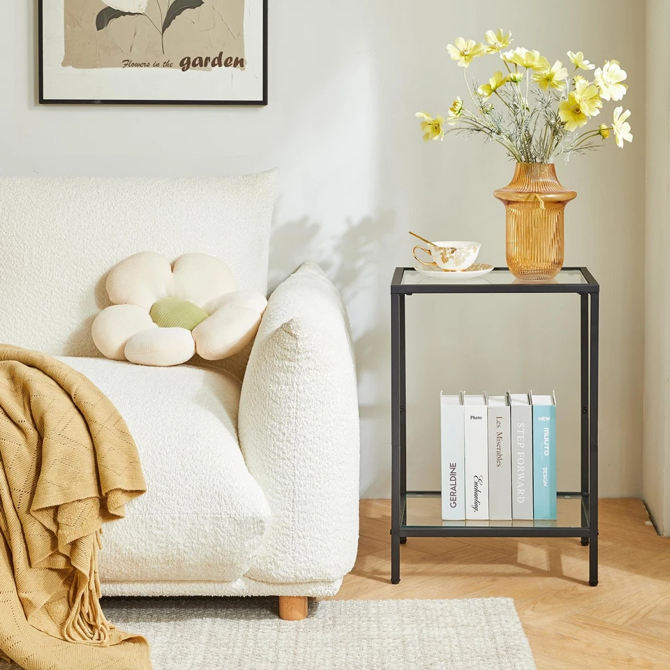 Table dAppoint à 2 Niveaux, Table Basse, Table de Chevet, Table Téléphone, Bo... - Photo 2/4