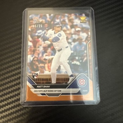 2025 Topps Now - Matt Shaw RC-4 MLB Rookie Cup Team Orange Foil /25