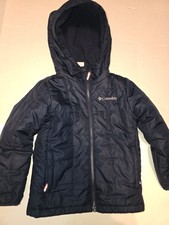 Columbia Coat Youth XXS 4/5 Fleece Lined Hooded Navy Blue