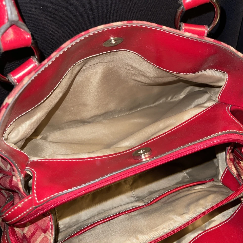 Elegante bolso de mano vaquero rojo vintage Y2K bolso de hombro  Foto 4 de 4