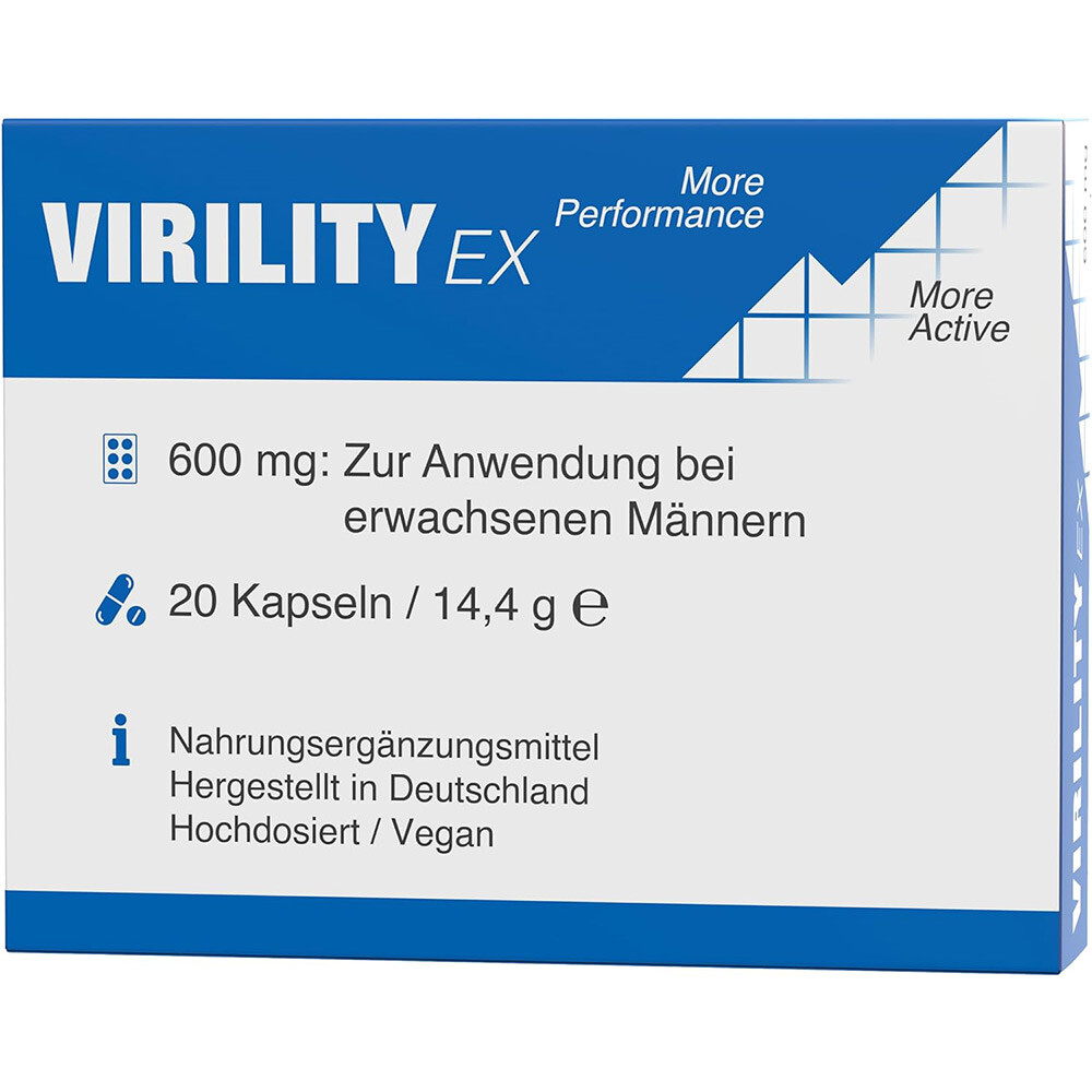 Virility EX © FÜR AKTIVE ERWACHSENE MÄNNER KAPSELN . 20 STÜCK HOCHDOSIERT
