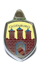 Emblem Front Hood Badge Base Crest Coat Arms Oldenburg Vw Bug Beetle 1951-1963