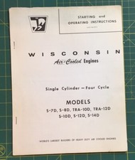 WISCONSIN AIR - COOLED ENGINES MODELS S-7D, S-8D, TRA-10D, TRA-12D, S-14D Manual
