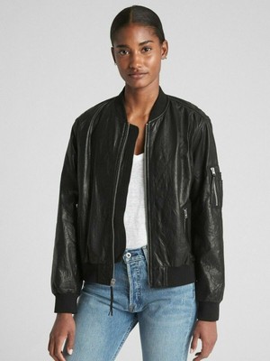 gap black bomber jacket